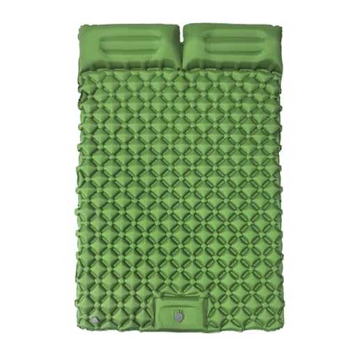 Double Sleeping Pad - Air Bed for Camping with Pillow | Lightweight Backpacking Supplies for Travel Car Trekking Outdoor Tent