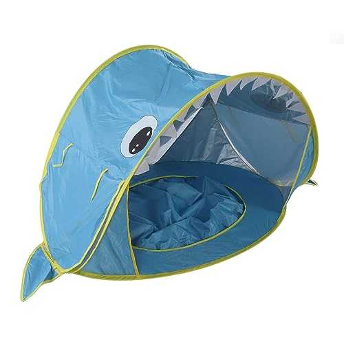 Baby Beach Tent with Pool, Portable Pop Up Tent UV Protection Sun Shelter for Infant, Kids & Toddlers, Easy Setup Outdoor Beach Shade Canopy with Mesh Window for Outdoor, Camping