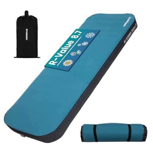 FUNDANGO R-Value 8.7 Sleeping Mat Winter Self Inflating Camping Mat Single Camping Mattress 10cm Thickness Inflating Sleeping Pad Soft Camping Air Mattress for Outdoor Tent, Car Traveling,Guest Bed