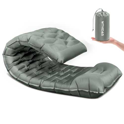 WTVIDAS Self Inflating Camping Pad,4.2" Thick Ultralight Camping Sleeping Pad,Portable Air Mattress with Pillow & Built-in Pump,Oversized Sleeping Mat for Tent,Backpacking,Travel