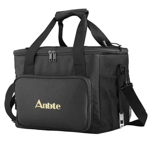 Anbte Cooler Bag, 25 L Insulated Cooler Bag Leakproof Keep Warm and Cold, Large Cool Bag with Carriying Straps, for Travel, Beach, Office, Picnic, Barbecue, Camping, Black