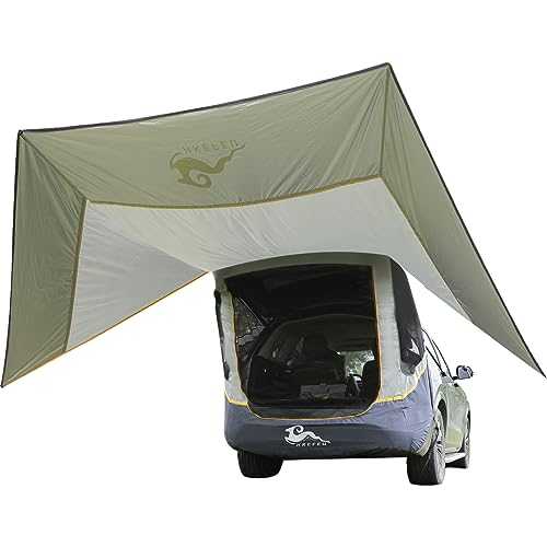 HREFEU SUV Tailgate Tent with Three Sides with Shade Awning Tent for Full Size SUV Car Camping,Waterproof 3000MM UPF 50+