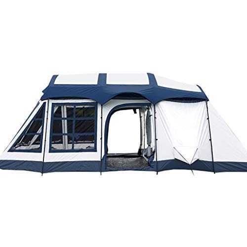 Tent Windproof Waterproof Camping Tent Outdoor Waterproof Sunscreen Two Rooms and One Living Room 8-10 People Camping Family Tent Backpack Tent Outdoor Camping Supplies Easy Large Capacity