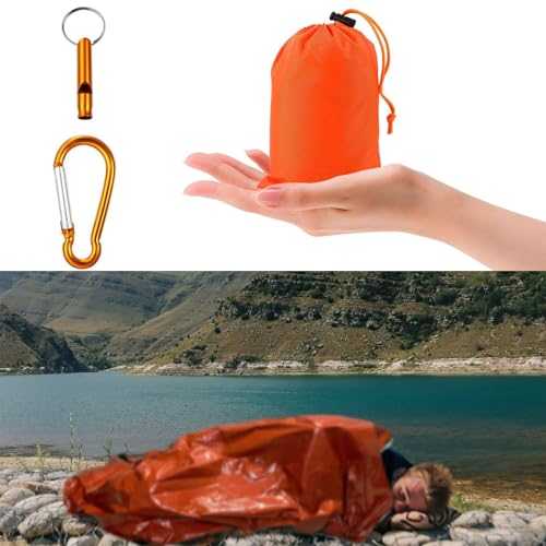 Bivvy Bag - Outdoor Waterproof Sleeping Bag, Camping and Hiking Reusable Emergency Tent Bag, Bivy Bags for Warm, lightweight and cold-proof outdoor, Portable Survival Bags(Orange)