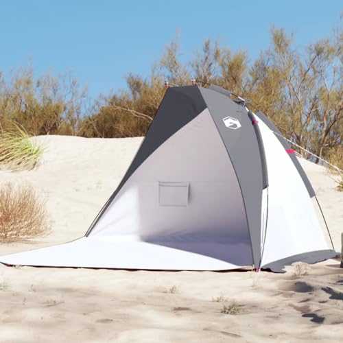 Homgoday Beach Tent 185T Polyester Grey 268 x 223 x 125 cm, Folding Gazebo, Garden Tent for Camping, Parties, Weddings, Terrace, Patio, Outdoor, Beach Pergolas