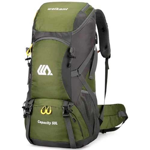 50L Hiking Backpack Waterproof Camping Backpack Hiking Daypack Travelling Backpack for Men and Women Large Rucksack for Climbing Travel Touring Skiing Trekking Outdoor Sport