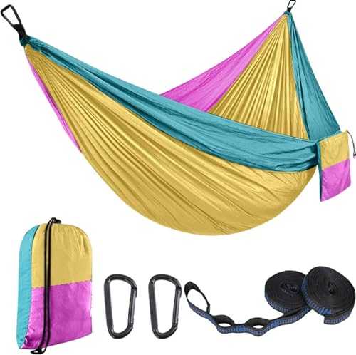 Hamak Outdoor Leisure Double 2 Person 300x200 Cm Hammocks 440lbs Ultralight Camping Hammock With Backpack Hammocks For Outside(C)