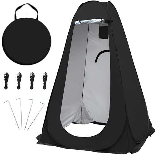 Pop Up Camping Shower Tent, Portable Beach Dressing Changing Room UV/Rain Outdoor Privacy Shelter, UV Shower Enclosure Tents for Outdoor Hiking Beach Picnic Fishing