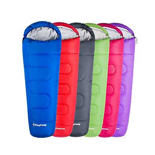 KingCamp Mummy Sleeping Bag 3-4 Season Sleeping Bag for Boys Girls Juniors Large Cold Child Adult Double Layer Warm Portable Large Cold for Camping Hiking Hiking Trekking Outdoor