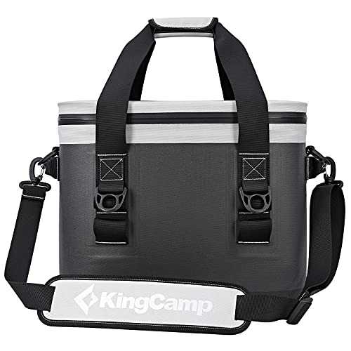 KingCamp Soft Cooler Bag Insulated Leak Proof 30 Cans Large Cooler Bag With Shoulder Strap Leakproof Zipper Keep Ice 48 Hours Portable Beach Cooler Bag For Travel Camping Picnic Trip