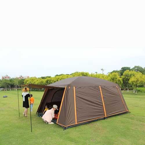 Camping Tents 3-4 Man, Family Dome Tent Porch 4 Seasons Double Skin PU3000mm Water Windproof 360° Panoramic View Sewn-in Groundsheet, Hiking Mountaineering