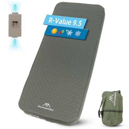 rolu Self Inflating Foam Camping Mat with Air Pump, 10CM Ultra-Thick Camping Mattress, Easy to Inflate and Deflate Sleepin Mat, 4-Season Sleepin Pad for Tent, Car, Truck or Van(Single