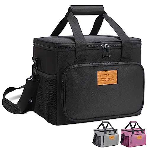 Insulated Portable Food Cooler Picnic Bag Large Capacity Waterproof Material, Lightweight Easy to Carry & Clean for Camping, BBQ, Travel Outdoor Activities (Size: 8.5 Liter, Black)