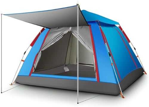 4-6 Man Camping Tent Automatic Pop Up Waterproof Family Tent Outdoor Portable Dome Tent,2 Colors,2 Sizes