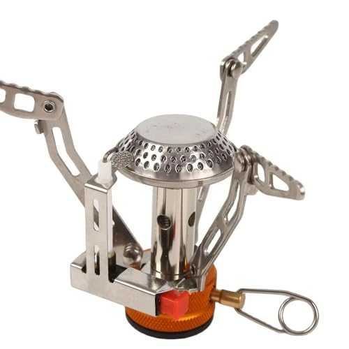 MEETOZ Portable Camp Stove, Ultralight Wind Resistant Camping Stove, Small Mini Hiking Camping Stove with Piezo Ignition for Backpacking, Hiking, Riding, Mountaineering, Camping