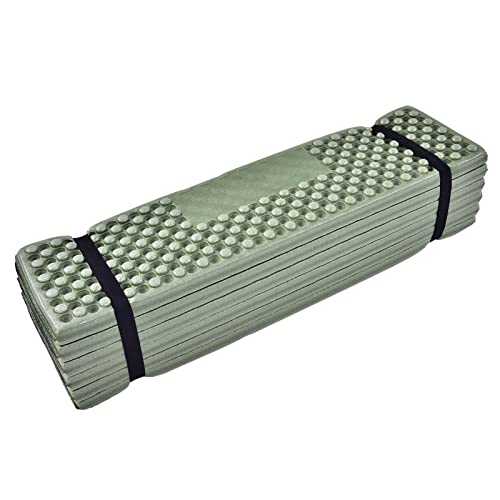 Alomejor Folding Foam Mat Waterproof Mattress Foam Sit Mat for Camping Hiking and Sports Events(Black Green)