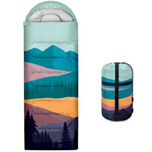 Ausletie Sleeping Bags for Adults Kids,3 Seasons Cold Warm Weather Waterproof Lightweight Camping Sleeping Bags for Men and Women,Camping Outdoor Travel