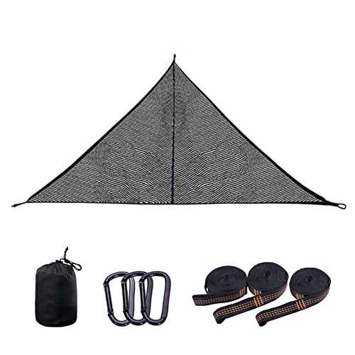 Uposao Triangle Shade Sail 3 x 3 x 3 m Triangular Outdoor Hammock Fixed Tent Portable Air Sky House Tree Hammock for Hiking Adventures Camping