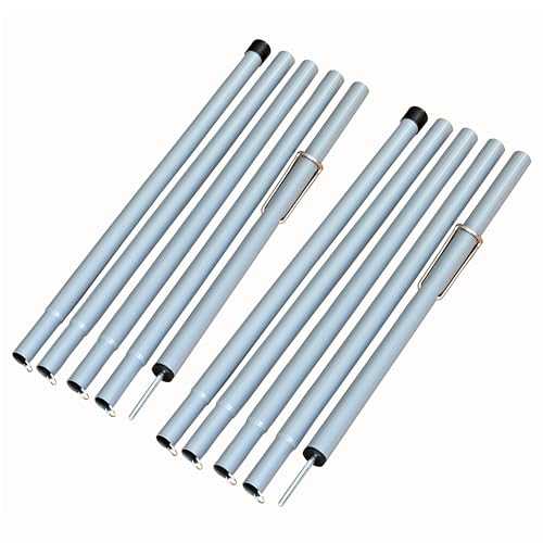 HipierFx Adjustable Tent Poles Set of 2 Camping Tarp Pole with Hook for Canopy Awning Canopy (Iron, 190 cm)
