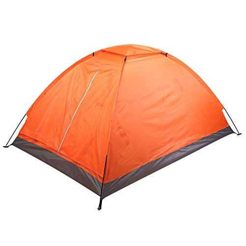 Camping Tent, 2 Person Waterproof Lightweight Portable Backpacking Tent with Carry Bag, Easy Set Up Family Stable Structure Outdoor Single Layer Tent for Camping Climbing Fishing Beach