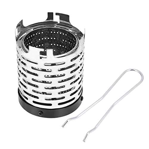 Tiiyee Camping Heating Cover, Portable Stoves Heater Cap Stainless Steel Tent Tool Adaptor Butane Gas Burner Accessories with Handle for Outdoor Fishing Backpacking Hiking Picnic Traveling BBQ