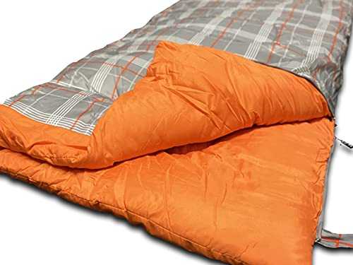 Olpro Unisex Outdoor Hush Sleeping Bag available in Grey/Orange - Size 190 X 75 cm