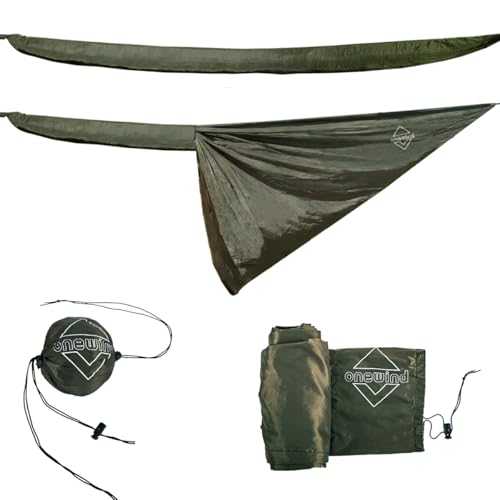 Onewind Premium Hammock Tarp Sleeve, Lightweight and Durable Camping Tent Rain Fly Snakeskin for Hiking and Backpacking, Water Resistant and Lightweight, OD Green, 1pack