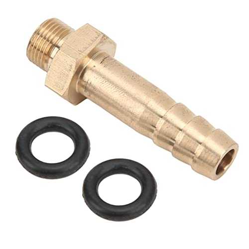 Camping Gas Tank Adapter Aluminum Alloy 8mm Valve Fitting Parts with Two Rubber Rings for Outdoor Camping Barbecue