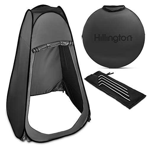 Hillington Lightweight and Portable Instant Pop Up Tent Ideal For Camping Toilet, Shower, Privacy Space/Room For Camping Caravan Picnic Fishing Festivals Beach Shower Changing (Grey)