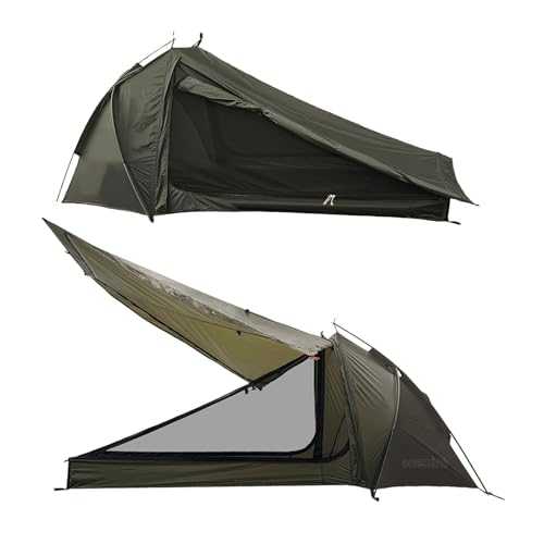 Onewind Ultralight One Person Tent, Waterproof Backpacking Tent with Rainfly Mesh Poles Easy Setup for 3 Season Camping Hiking Backpacking Fishing