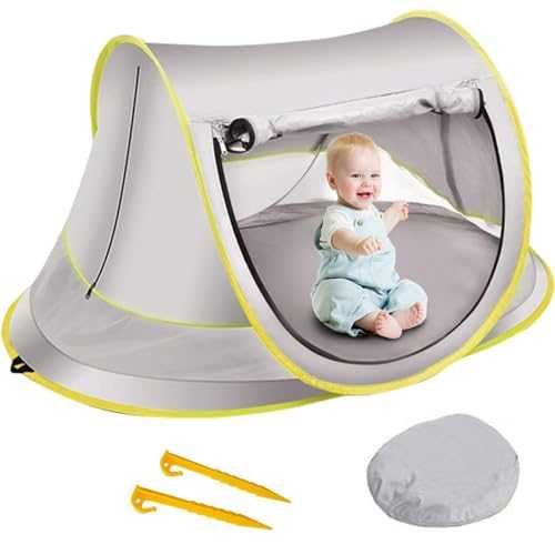 Pop Up Baby Beach Tent UPF 50+, Toddler Sun UV Protection Shade, Breathable Umbrella with Tent Pegs, Lightweight Portable Shelter Umbrella for Family Outdoor Traveling, Hiking, Camping, Fishing,Picnic