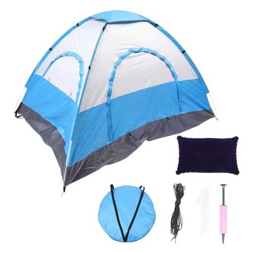 1Set Portable Beach Shelter Tent Person Protection Sunshade with Ventilation Windows Lightweight Compact Design for Camping Outdoor Activities
