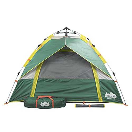 Reliant Outdoor 3-Person Family Tent for Camping and Hiking with Instant 60 Second Easy Setup, Waterproof and Windproof