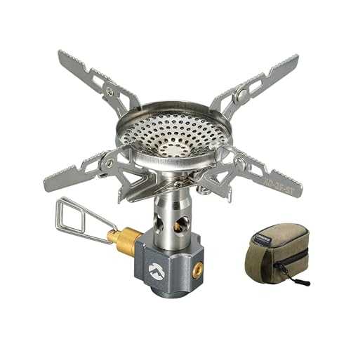 CAMPINGMOON Canister Stove Compact Foldable w/Micro Regulator 4Flex w/o igniter XD-2-NE