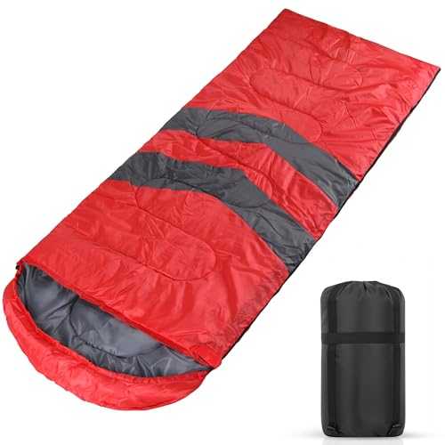 WedDecor Double Sided Zip, Waterproof Sleeping Bag for 6ft Adults - 4 Season, Ultralight, Compact Sleeping Bag for Backpacking, Camping, Hiking, Hunting, Travel