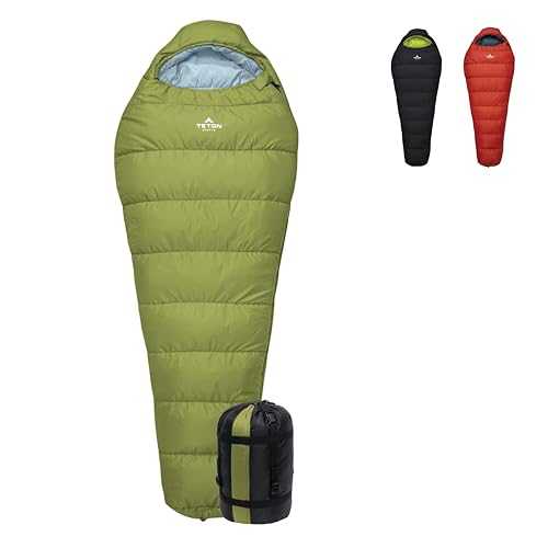 TETON Sports LEEF Ultralight Mummy Sleeping Bag Perfect for Backpacking, Hiking, and Camping; 3-4 Season Mummy Bag; Free Stuff Sack Included