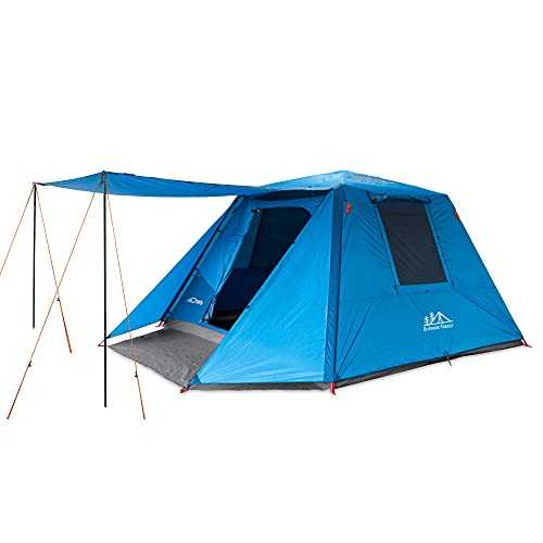 4 Person Dome Tent / 6 Person Dome Cabin Tent / 8 Person Cabin Tent with Full Coverage rainfly and Full Size Canopy