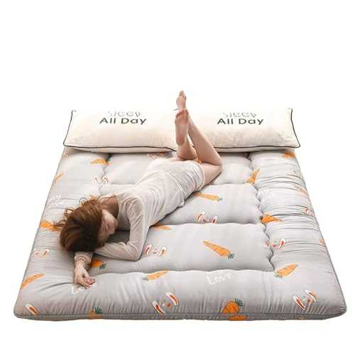 Foldable Portable Roll-Up Futon Mattress, Boys and Girls Roll-Up Dormitory Mattress, Queen/King Size Futon, Suitable for Travel Camping (Size: 90 * 200 cm, Color: A)
