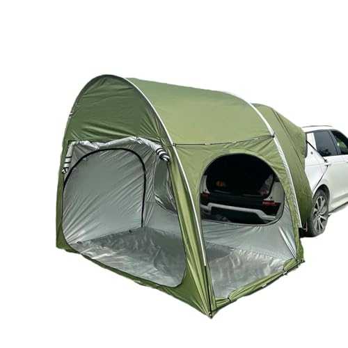 AVSMGP Suv Trunk Tent for 2-3 Persons, 3 Door Design Portable Car Camping Tent Large Suv Tailgate Tent with Storage Bag 300 * 150 * 210Cm,Green