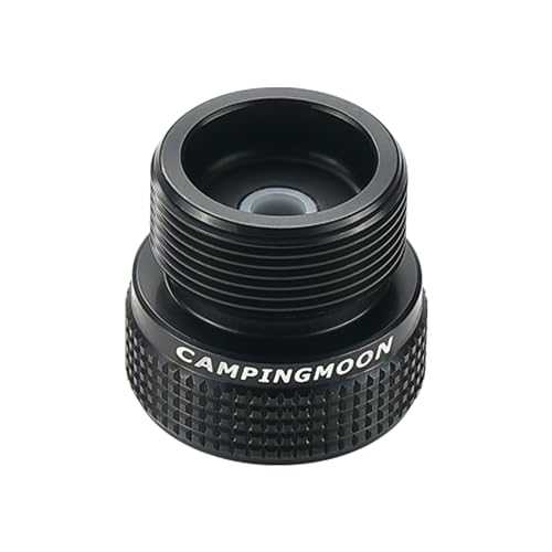 CAMPINGMOON Camping Canister Propane Gas Stove Grill Adapter, Input: EN417 Lindal Valve Canister, Output: CGA 600 Connection BKZ20 Black CGA 600 Adapter