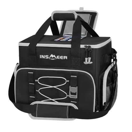 INSMEER Large Cooler Bag 55 Cans, 45L Large Capacity Insulated Cool Bag, Foldable Storage Bag Leak-Proof Thermal Bag XXL with Bottle Opener for Shopping/Camping/Beach/Picnic