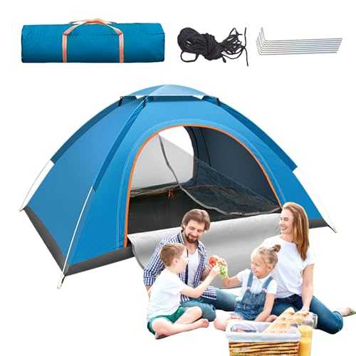Waterproof Camping Tents | Portable Dome Tent Family Cabin - Cabin Equipped with Anti-UV Mesh Door and Carry Bag, Solar Shelter for 2 People for Camping