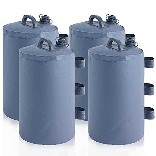 MASTERCANOPY Gazebo Water Weight Bags,Leg Weights for Pop Up Canopy 4pcs/Pack Gray