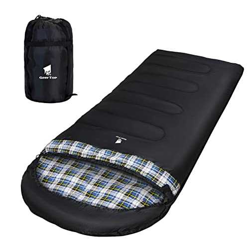 GEERTOP Lightweight Sleeping Bag for Adult, 3 Season Wide Single Envelope Sleeping Bag, Warm Waterproof for Camping Hiking Backpacking Indoor Outdoor