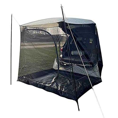 mivceklw Car Camping Rear Tent, Large 5 to 6 Persons Car Tent with Shade Canopy, Lightweight Compact Design with Storage Bag for CUVs, SUVs, and Minivans