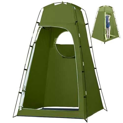 Camping Shower Tent, Shower Tent, 83x51x51 Inch Windproof Pop-Up Changing with Hook & for Outdoor