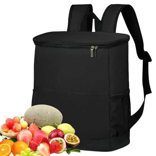 Insulated Cooler Bag - Beach Lunch Cooler Bag - Beverage Soft Cooler Ice Chest Backpack, Hiking Accessories Large Capacity Thermal Bag for Lunch, Kayak, Beach