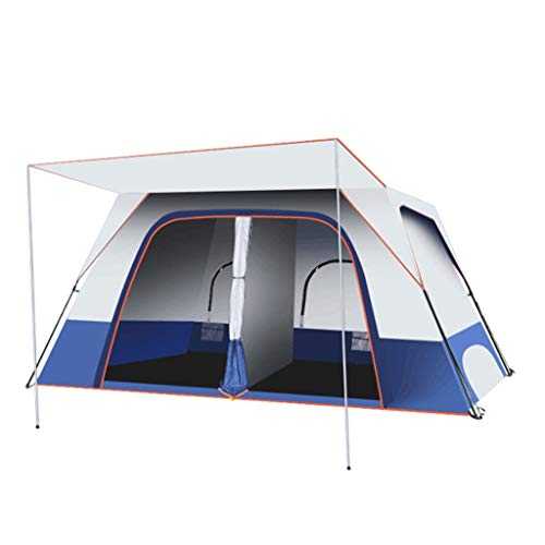 QIFFIY Tent 4-8 Person Tourist Tents Outdoor Camping Two Rooms And One Living Room Double Layer Large Camping Family Party Tent Yurt