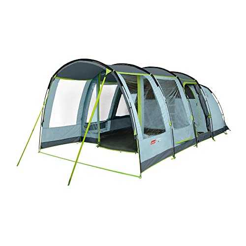 Coleman Meadowood 4 Person Large Tent With Blackout Bedrooms, Blue, One Size