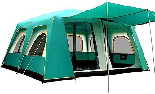 GGZONE PopUpTent 5 8 10 12 16person Instant Lightweight LargFamily Camping Dome Tent Waterproof Outdoor Tents with 2 Bedrooms 1 Living Room (Model 3 Large) beautiful scenery